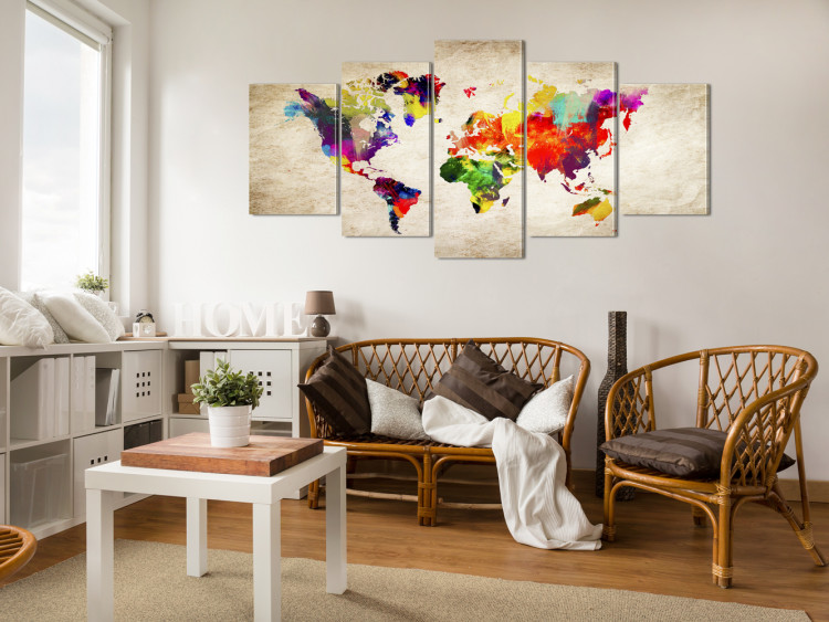 Canvas Art Print World Map: Abstract Fantasy 98110 additionalImage 3