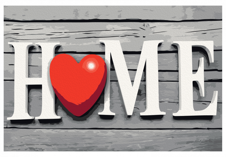 Måla med siffror Home with Red Heart 107520 additionalImage 7
