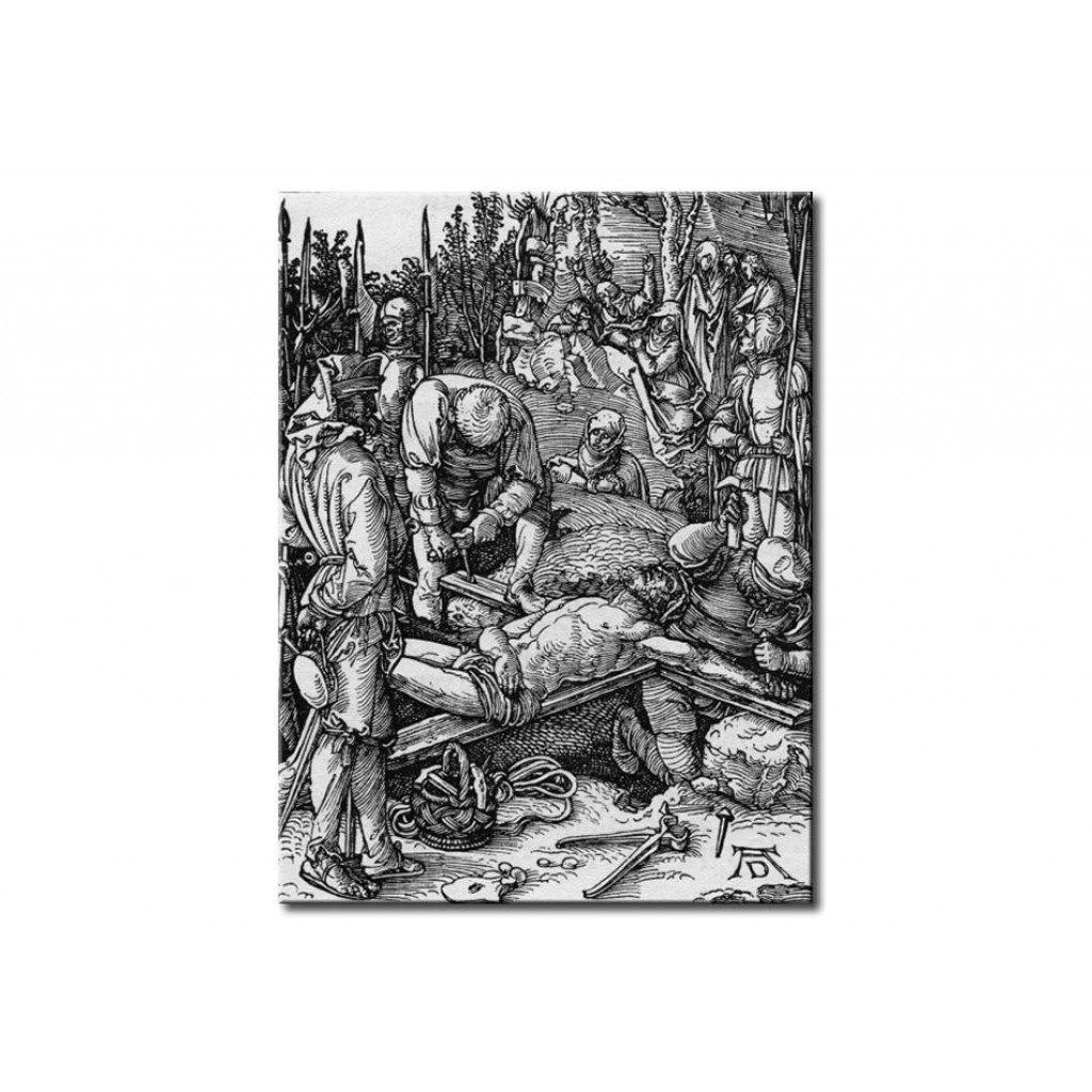 Schilderij  Albrecht Dürer: Nailing To The Cross