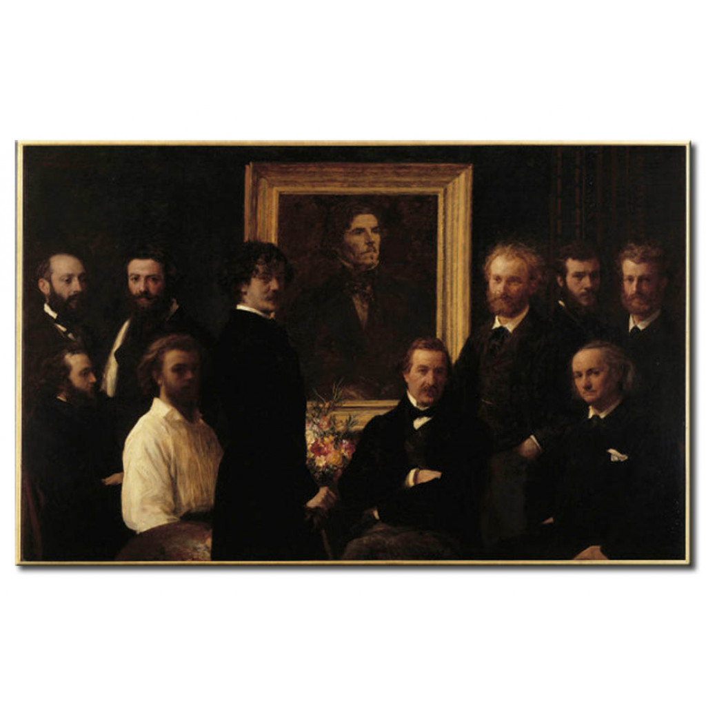 Schilderij  Henri Fantin-Latour: Hommage A Delacroix