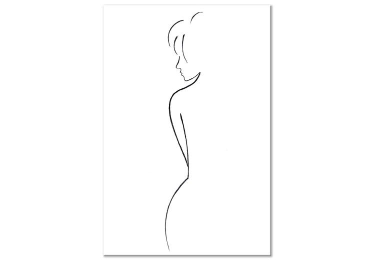 Bild auf Leinwand Das Geheimnis der Weiblichkeit (1-teilig) - Schwarz-weiße Silhouette 115220