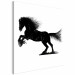 Canvas Dynamic horse - black and white illustration of a horse silhouette 118720 additionalThumb 2