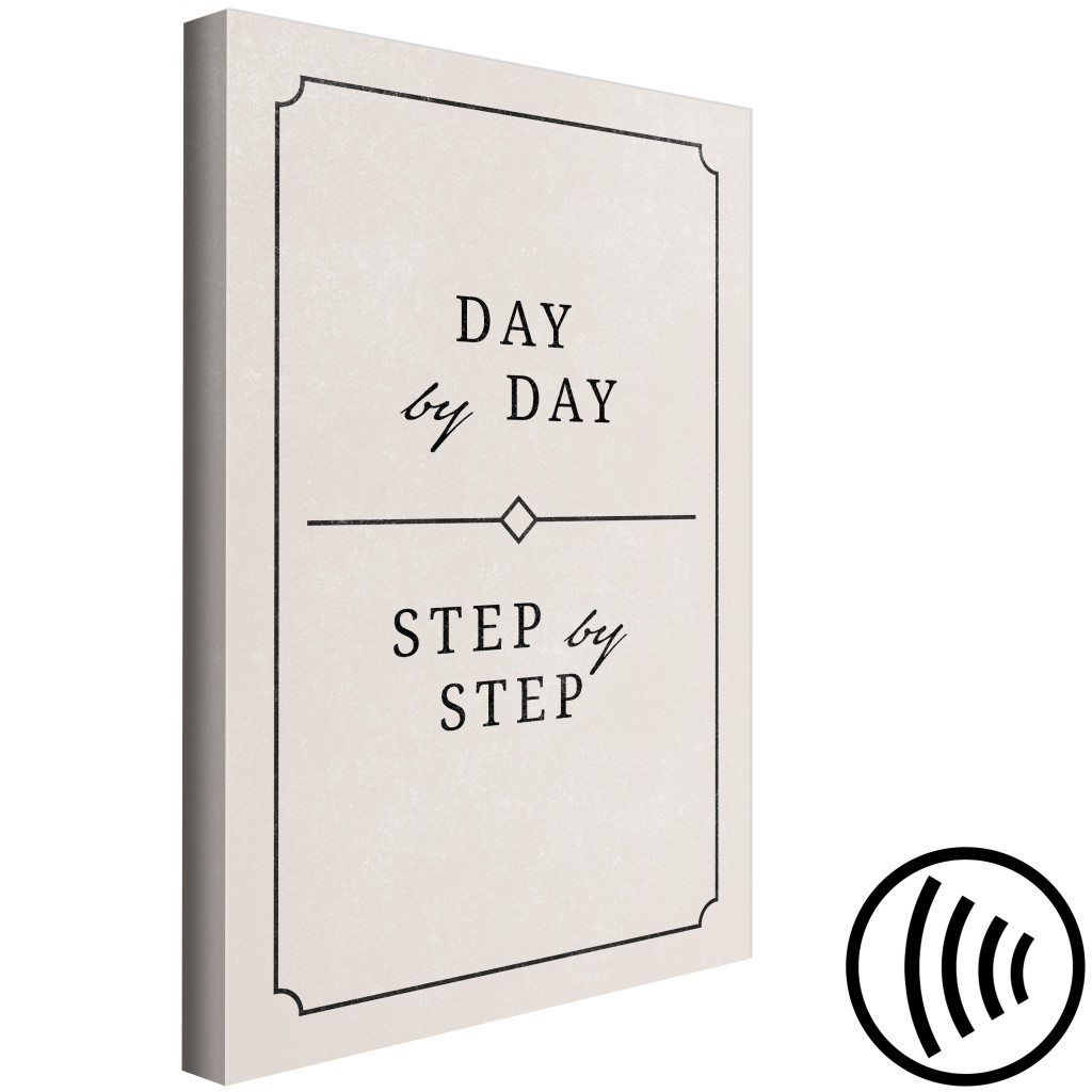 Obraz Step By Step, Day By Day – Topograficzna Grafika W Języku Angielskim