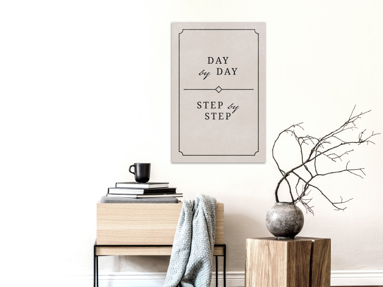 Canvas Print Step by step, day by day - Topographic graphics in English 137220 additionalImage 3