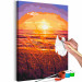 Obraz do malowania po numerach Letni wieczór - pomarańczowy zachód słońca na plaży pełne traw 144620 additionalThumb 3