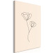 Canvastavla Linear Flower - Minimalistic Composition on a Beige Background 146320 additionalThumb 2