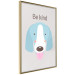Wall Poster Be Kind - Blue Cheerful Dog and Motivational Slogan for Children 146620 additionalThumb 5