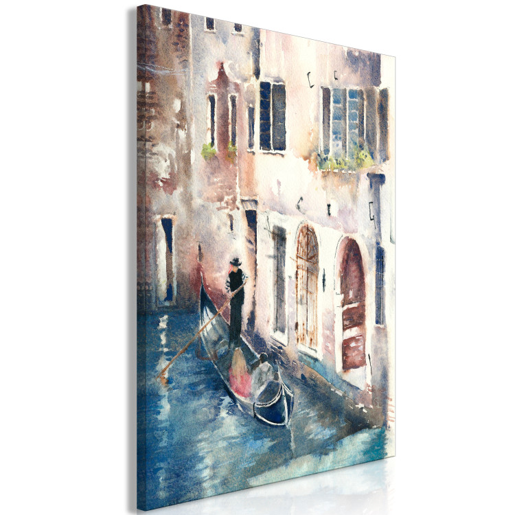 Quadro contemporaneo The City of Venice - Gondolier in His Boat Painted With Watercolor 149820 additionalImage 2