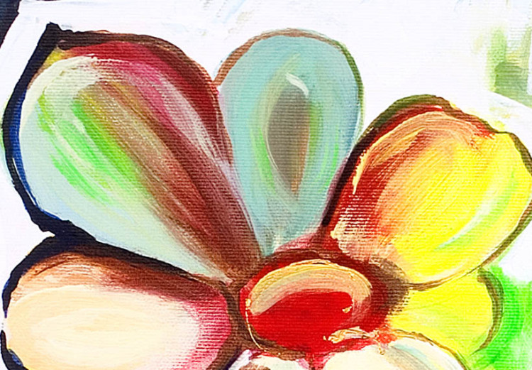 Cadre moderne Fleurs colorées (1 pièce) - Prairie fantaisiste aux couleurs juteuses 48620 additionalImage 3
