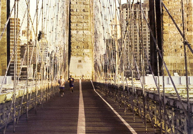 Cadre moderne À travers le pont de Brooklyn - une ville vue depuis du pont 50420 additionalImage 3