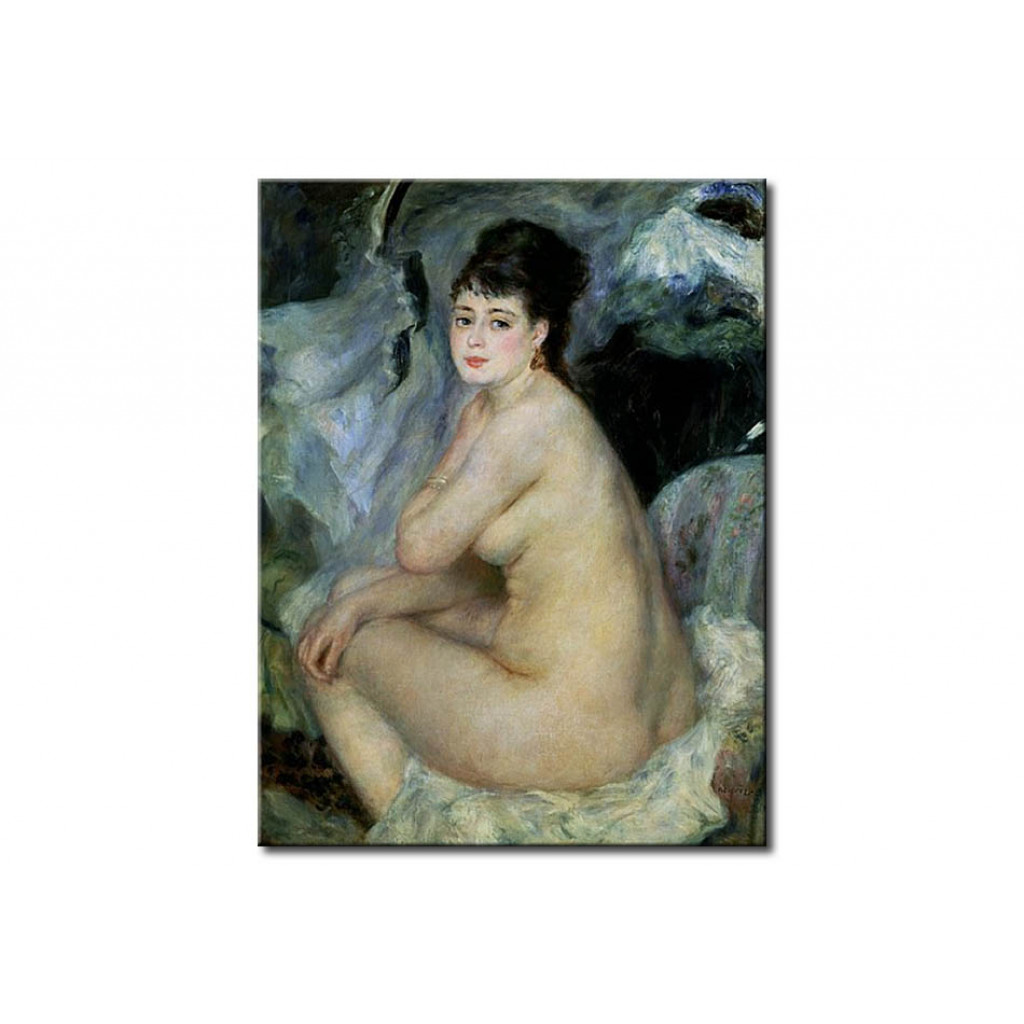 Schilderij  Pierre-Auguste Renoir: Nude, Or Nude Seated On A Sofa