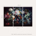 Fototapeta Kwietny sen - kompozycja kwiatów w jasnych kolorach na ciemnym tle 60720 additionalThumb 4