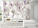 Mural de parede Abstração Romântica - composição com orquídeas brancas e pérolas 65620