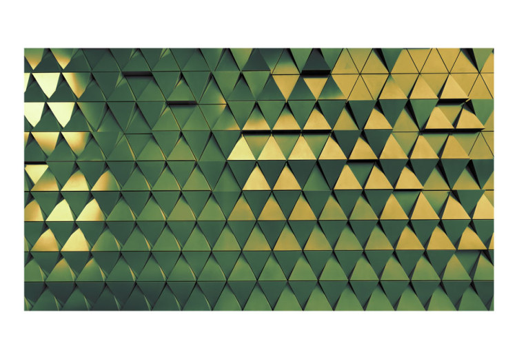 Papier peint moderne Armure verte - une texture métallique et des éléments géométriques 89820 additionalImage 1