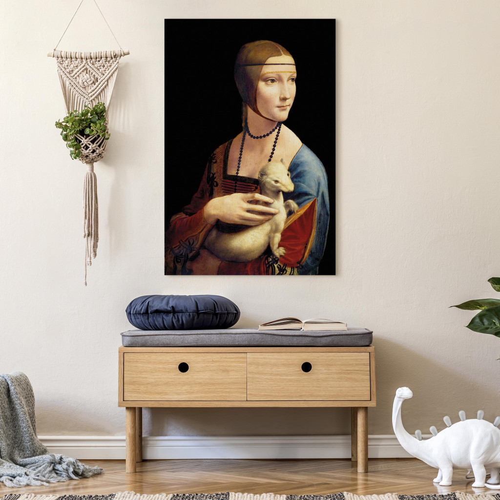 Schilderij  Leonardo Da Vinci: Lady With An Ermine - Leonardo Da Vinci