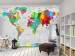 Fototapeta Kolorowa mapa świata - kontynenty z nazwami po angielsku na białym tle 95020