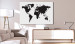 Tablero decorativo en corcho World Map: Black & White Elegance [Cork Map] 96020 additionalThumb 3