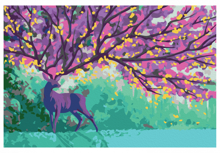 Wandbild zum Ausmalen Purple Deer 107530 additionalImage 7