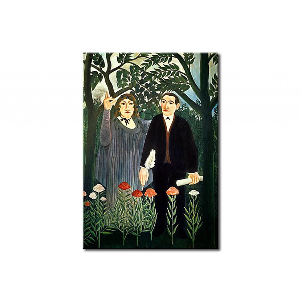Schilderij  Henri Rousseau: The Muse Inspiring The Poet