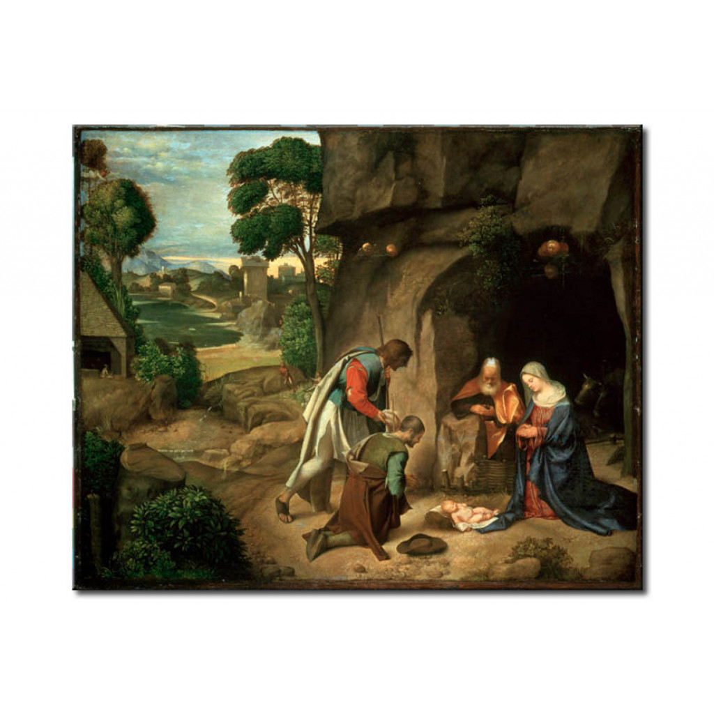 Schilderij  Giorgione: Adoration Of The Shepherds