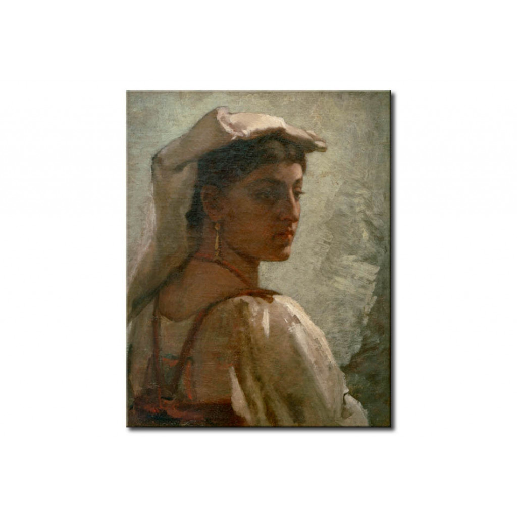 Schilderij  Anselm Feuerbach: Portrait Of A Young Italian Woman