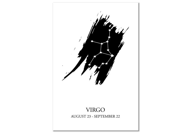 Cuadro en lienzo Virgo - gráficos modernos del signo zodiacal con estrellas