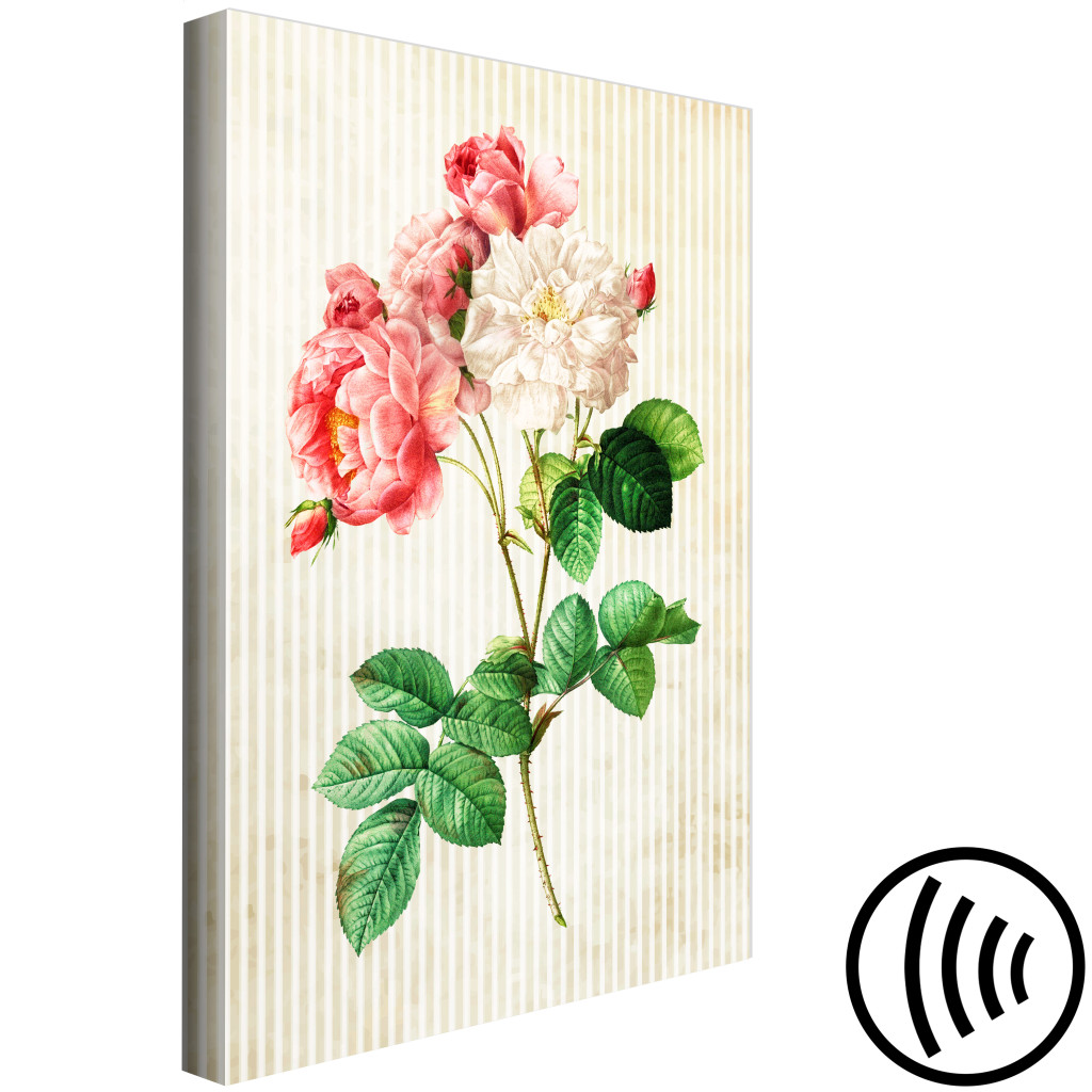 Obraz Kolorowe Róże W Stylu Retro (1-częściowy) - Kwiatowa Natura Inspiracji