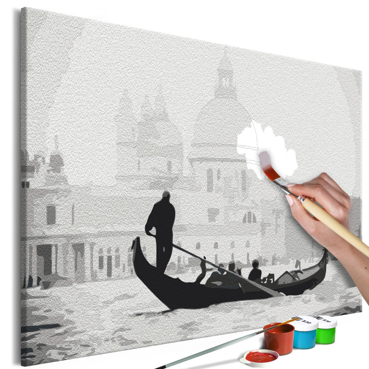 Wandbild zum Malen nach Zahlen Black and White Venice 134630 additionalImage 3