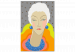 Obraz do malowania po numerach Ekstrawagancka kobieta - portret eleganckiej postaci, białe włosy, kolorowy kołnierz 144130 additionalThumb 3