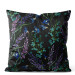 Sammets kudda Provencal night - fine floral motif on black background 147130
