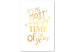 Canvas The Most Beautiful Time - Decorative Inscription, Golden Holiday Text 148030