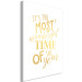 Canvas The Most Beautiful Time - Decorative Inscription, Golden Holiday Text 148030 additionalThumb 2