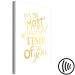Canvas The Most Beautiful Time - Decorative Inscription, Golden Holiday Text 148030 additionalThumb 6