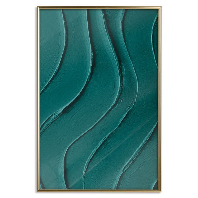 Poster Dark Green Abstraction - Clear Structure of Matter and Forms 149730 additionalImage 23