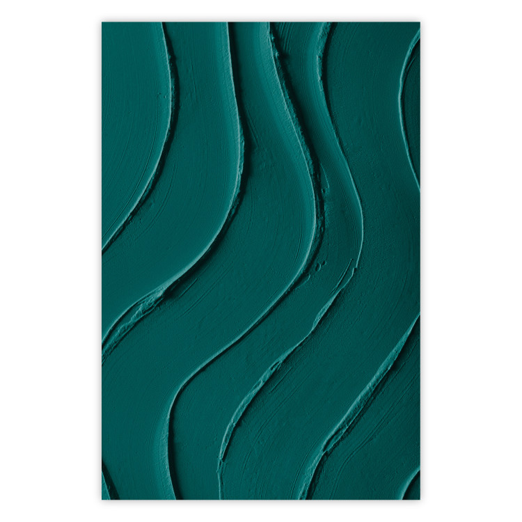 Poster Dark Green Abstraction - Clear Structure of Matter and Forms 149730