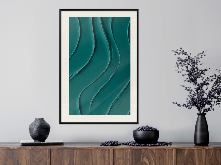 Poster Dark Green Abstraction - Clear Structure of Matter and Forms 149730 additionalImage 17