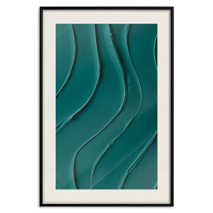 Poster Dark Green Abstraction - Clear Structure of Matter and Forms 149730 additionalImage 26