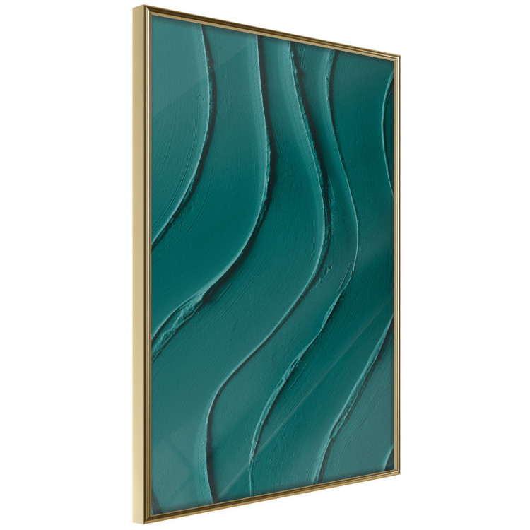 Poster Dark Green Abstraction - Clear Structure of Matter and Forms 149730 additionalImage 4