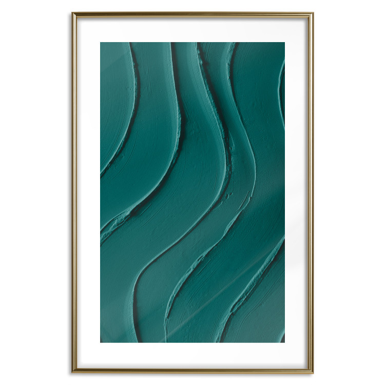 Poster Dark Green Abstraction - Clear Structure of Matter and Forms 149730 additionalImage 24