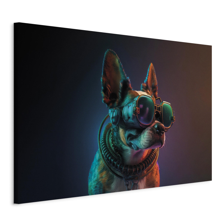 Konst AI Boston Terrier Dog - Green Cyber Animal Wearing Cyberpunk Glasses - Horizontal 150230 additionalImage 2