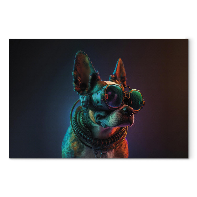 Konst AI Boston Terrier Dog - Green Cyber Animal Wearing Cyberpunk Glasses - Horizontal 150230 additionalImage 7
