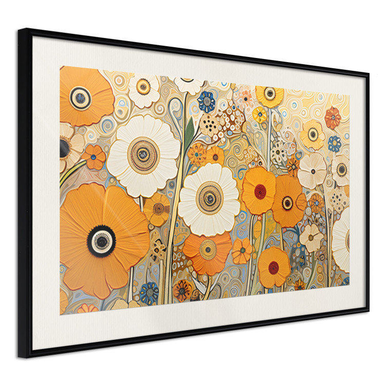 Cartel Orange Composition - Flowers in a Meadow in the Style of Klimt’s Paintings 151130 additionalImage 13