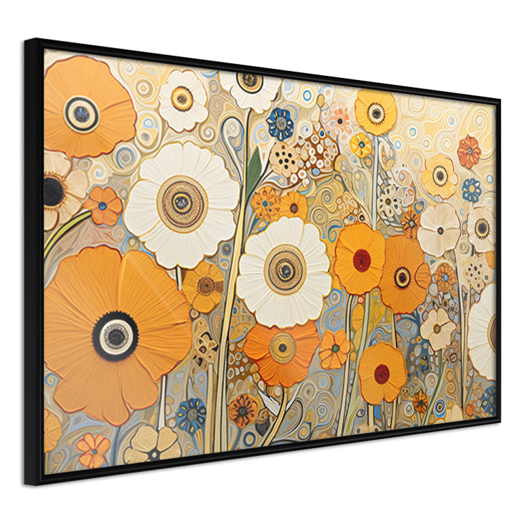 Cartel Orange Composition - Flowers in a Meadow in the Style of Klimt’s Paintings 151130 additionalImage 6