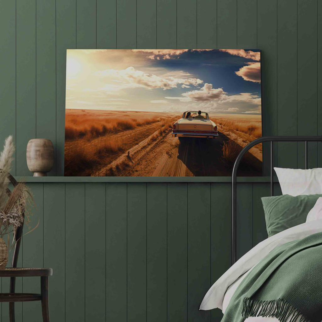 Quadro Pintado A Couple On A Journey - An American Expedition On Endless Roads
