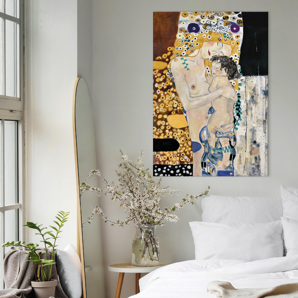 Schilderij  Klimt: Moeder En Kind