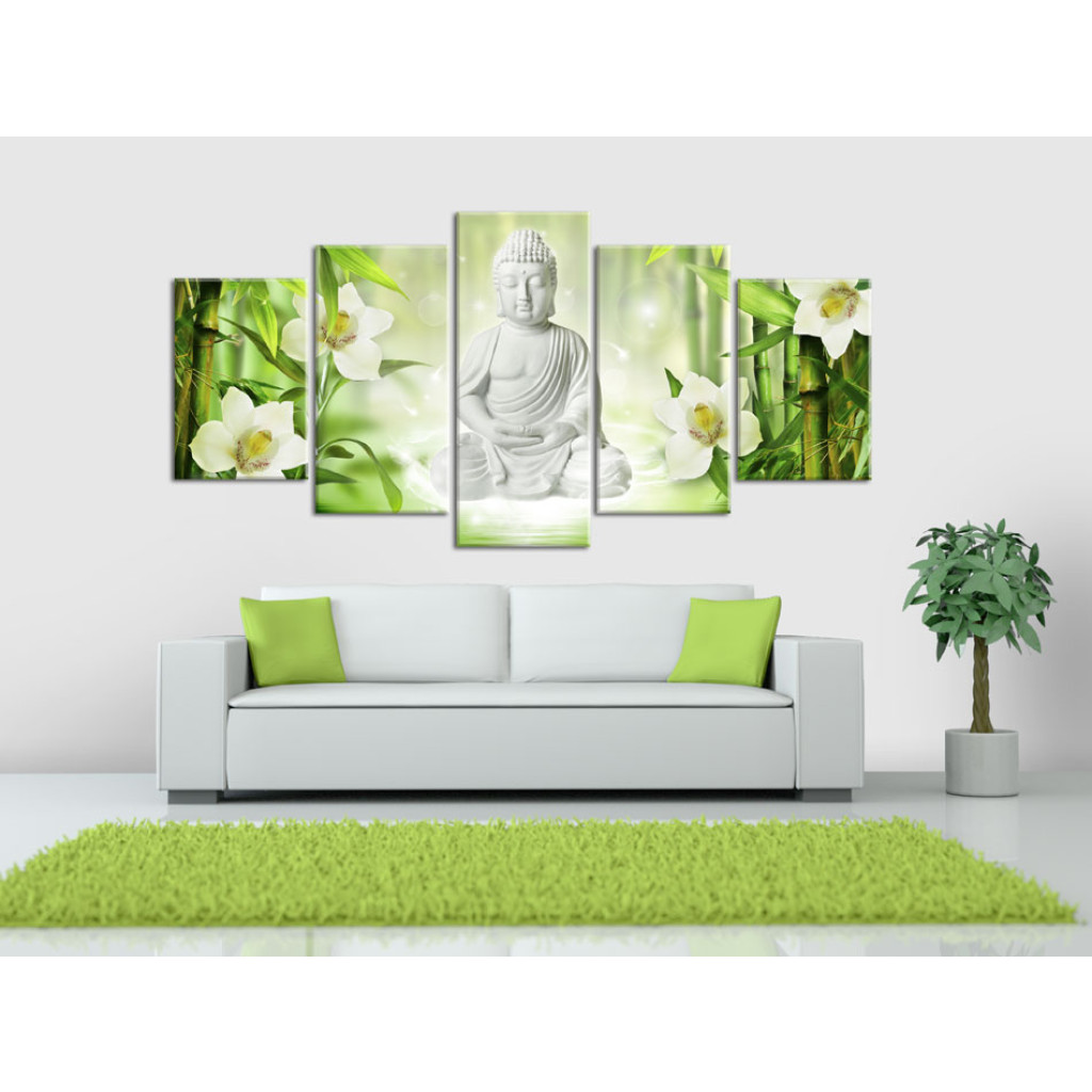 Schilderij  Zen: Buddha And Jasmine