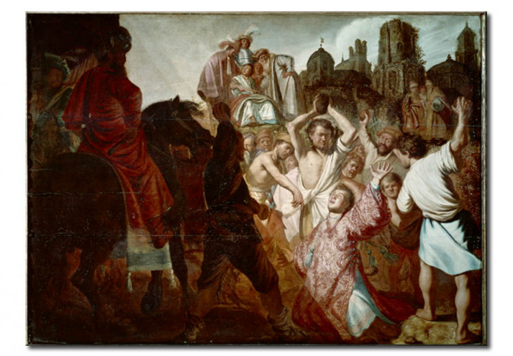 Reproduction sur toile La Lapidation de Saint-'Etienne 52130