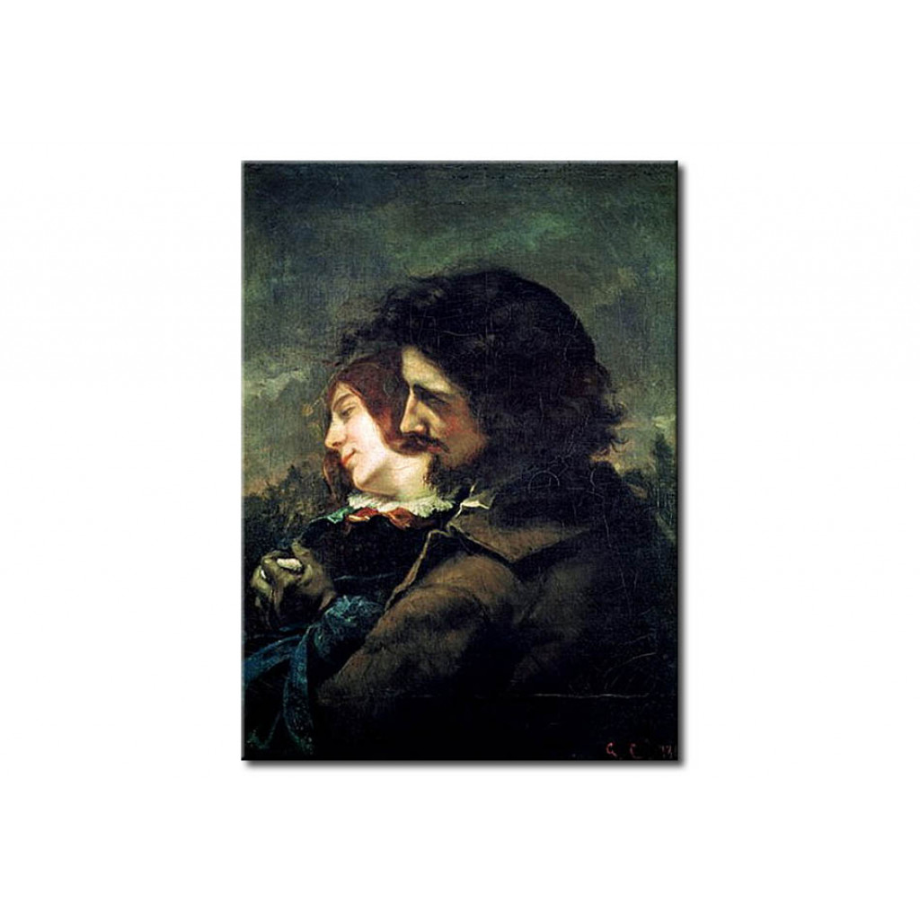 Schilderij  Gustave Courbet: The Happy Lovers