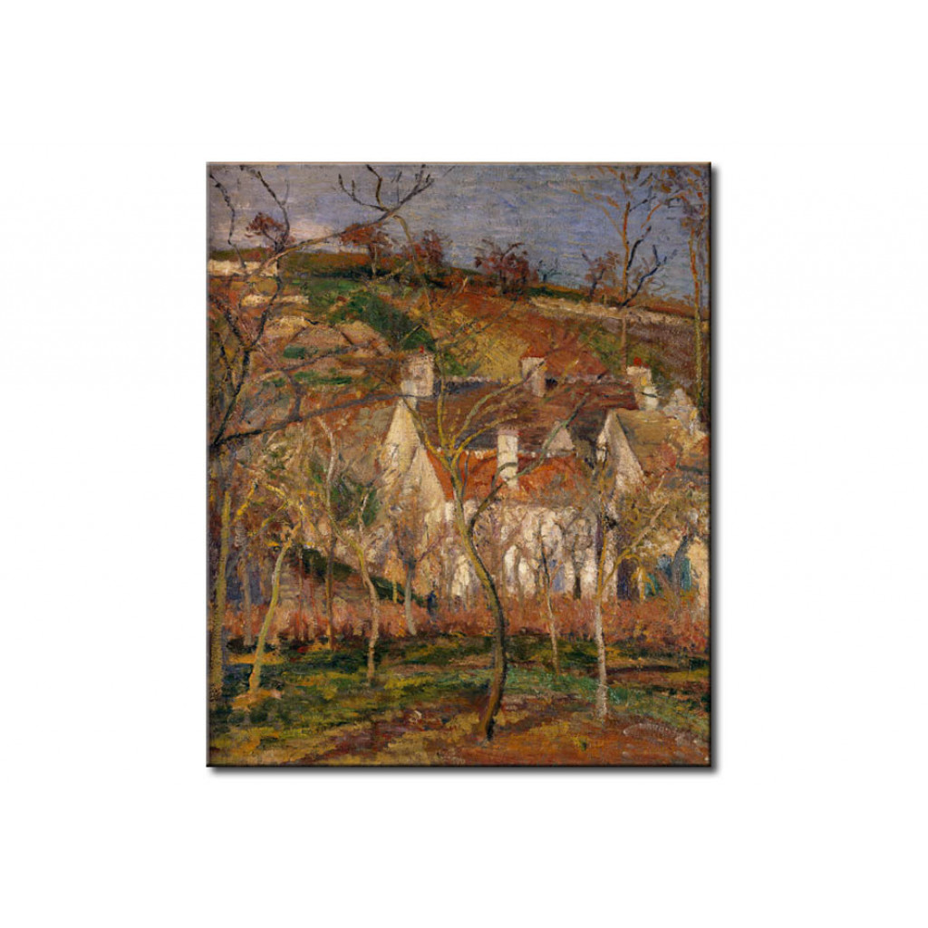 Schilderij  Camille Pissarro: Les Toits Rouges, Coin De Village, Effet D'hiver