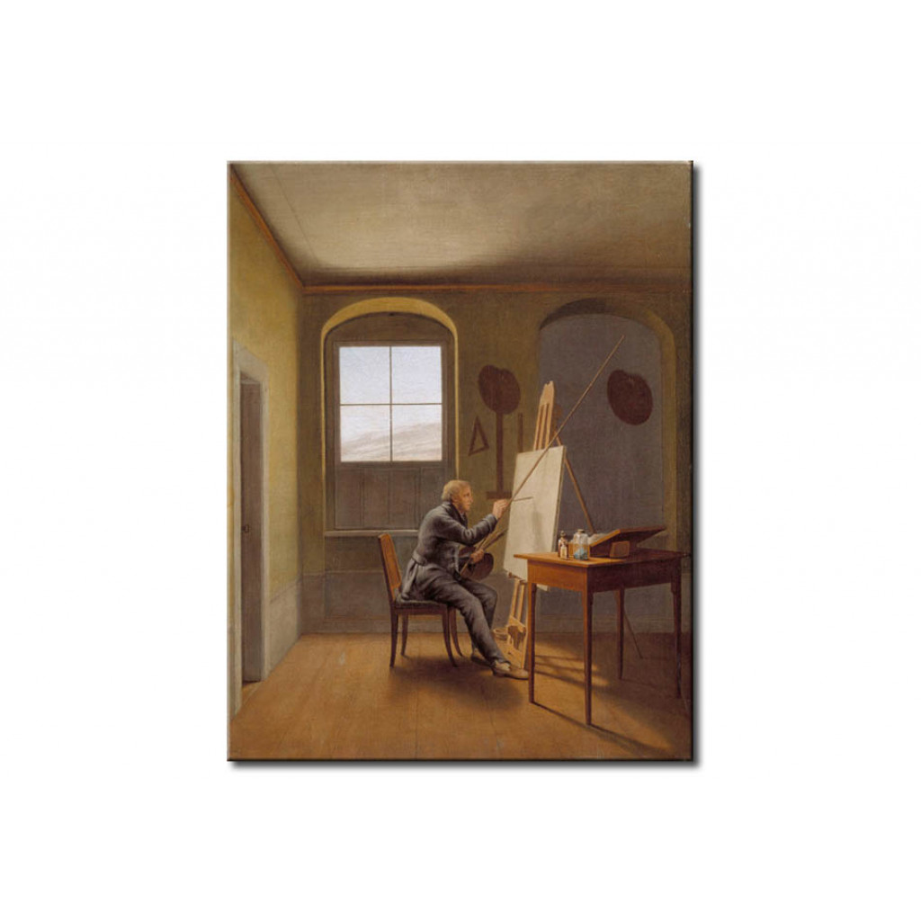 Schilderij  Caspar David Friedrich: Caspar David Friedrich In His Studio